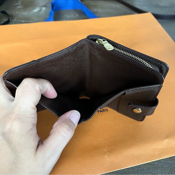 Louis Vuitton Square Compact Zippy Wallet   in Brown Damier Ebene - Picture 12 of 13